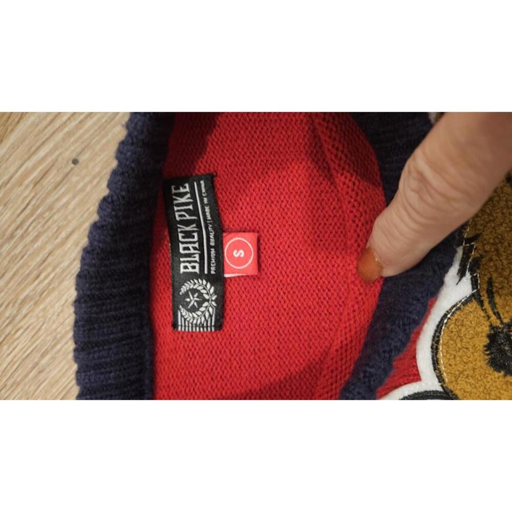 Black Pike Luxury Men's Crew Neck Sweater with USA Bear Size S - Picture 8 of 8